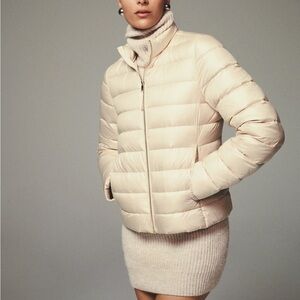 Mango Cream Colour Light Puffer Jacket